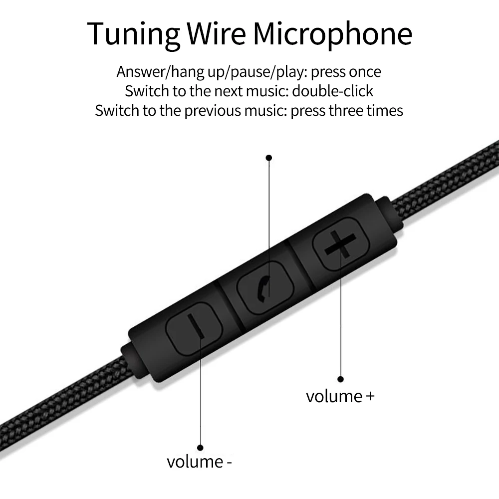 Cable auxiliar micrófono Jack control volumen 1.2 Metros Negro