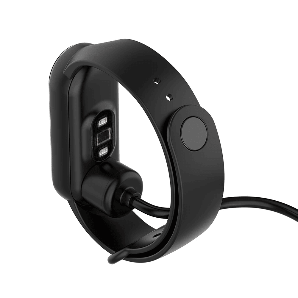 Cable carga y sincro compatible con Xiaomi mi Band 5 6 y 7 30 cm Negro