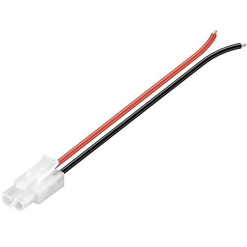 Cable conector recto Tamiya macho 14 cm  rojo-negro