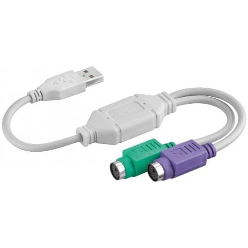 Cable conversor PS2 a USB 2.0 0.15 M Blanco