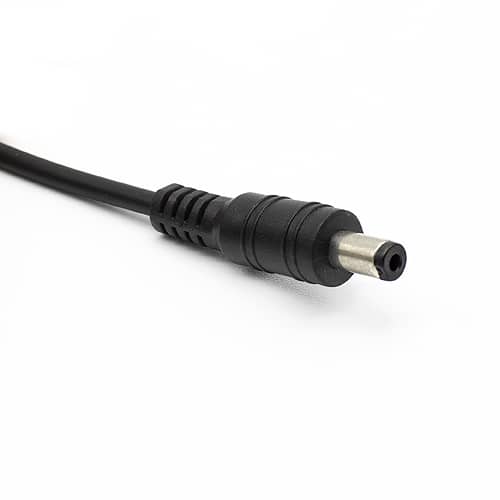Cable DC 5.5x2.1 con interruptor macho-hembra 0.30 M Negro