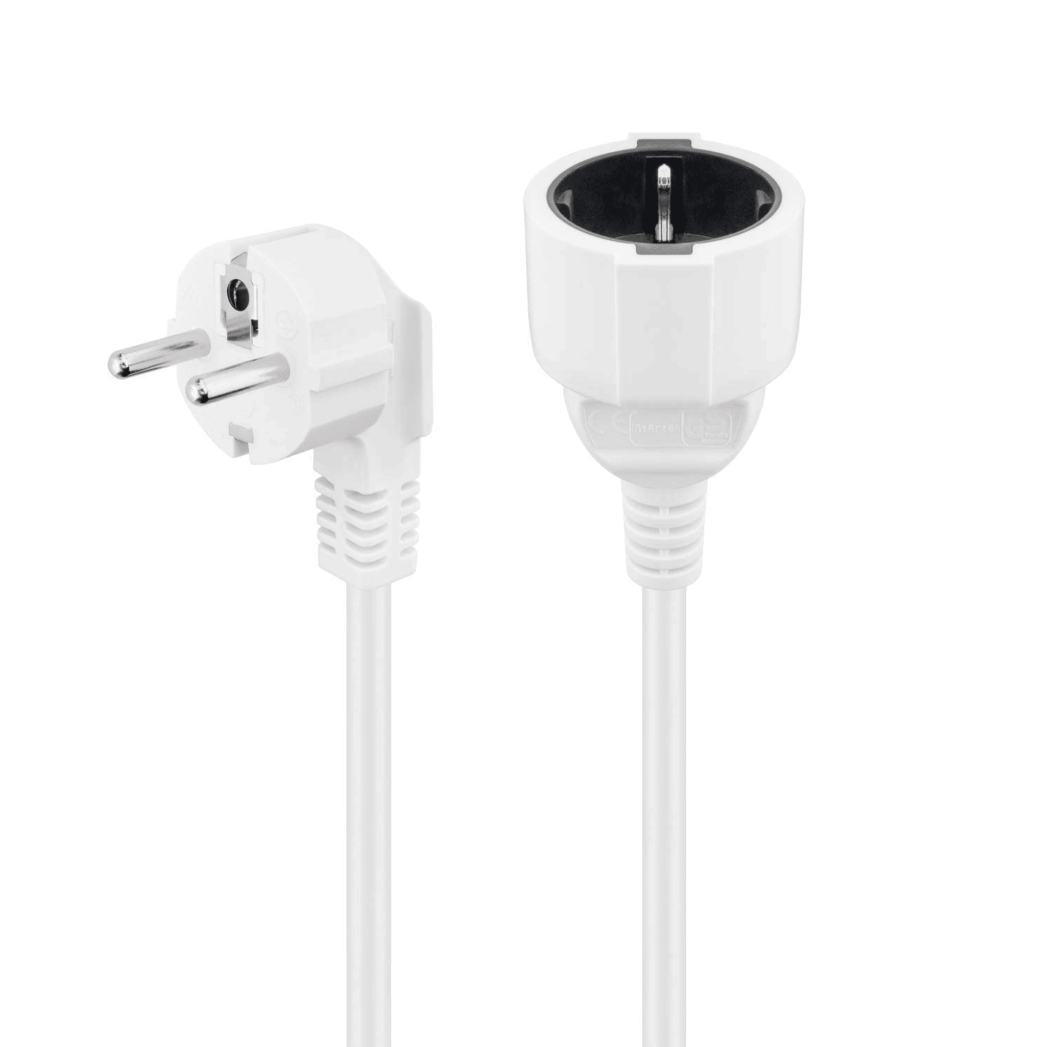 Cable de alimentacion alargador Schuko macho a hembra 10 M Blanco