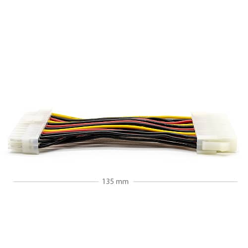 Cable de alimentacion ATX 24 pin macho - 20 pin hembra 0.15 M Multicolor