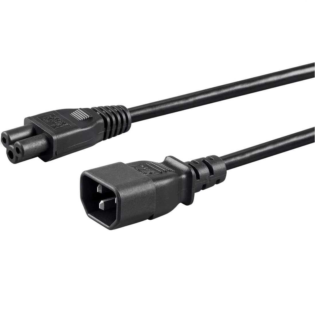 Cable de alimentacion C14 macho a C5 hembra 0.35 M Negro