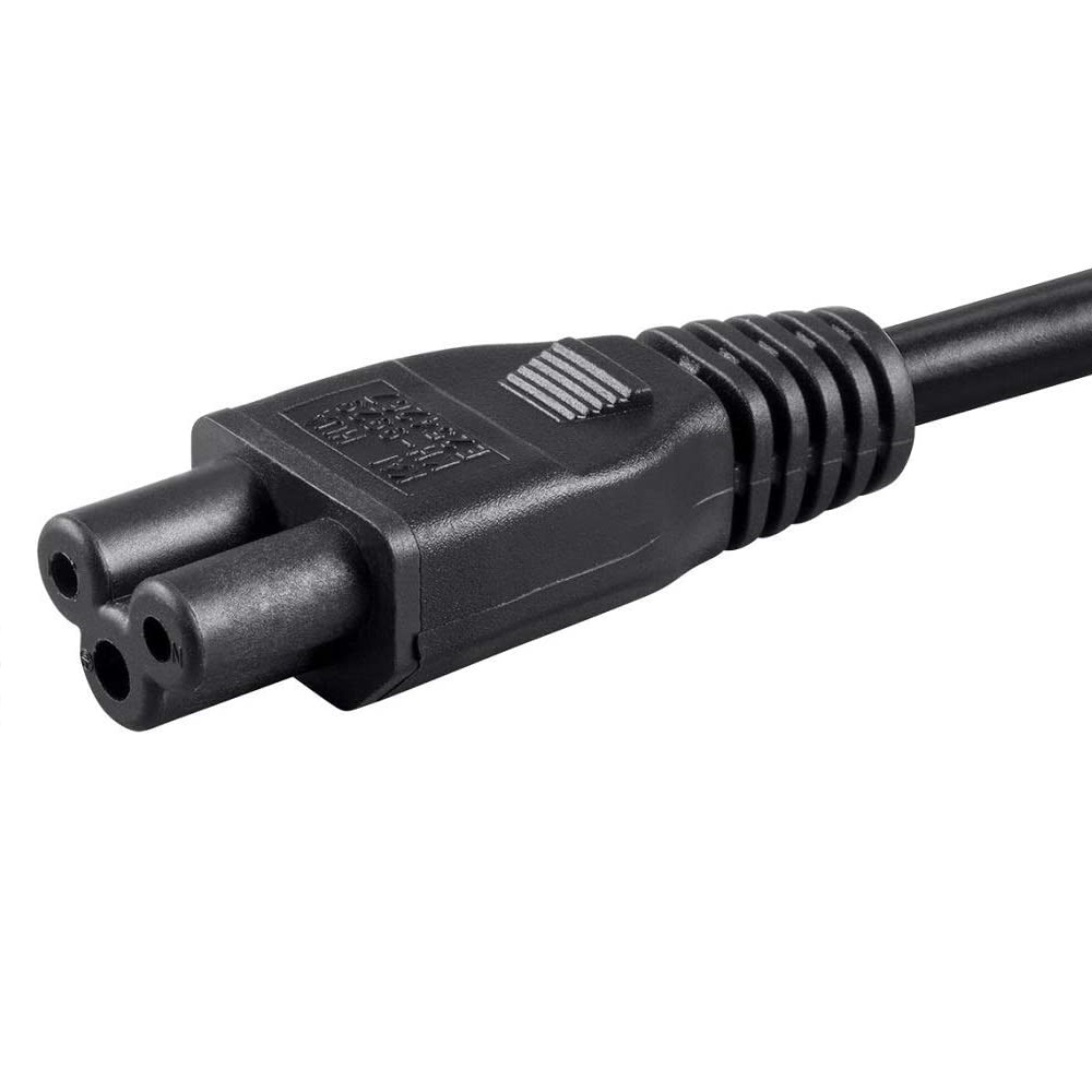 Cable de alimentacion C14 macho a C5 hembra 0.35 M Negro