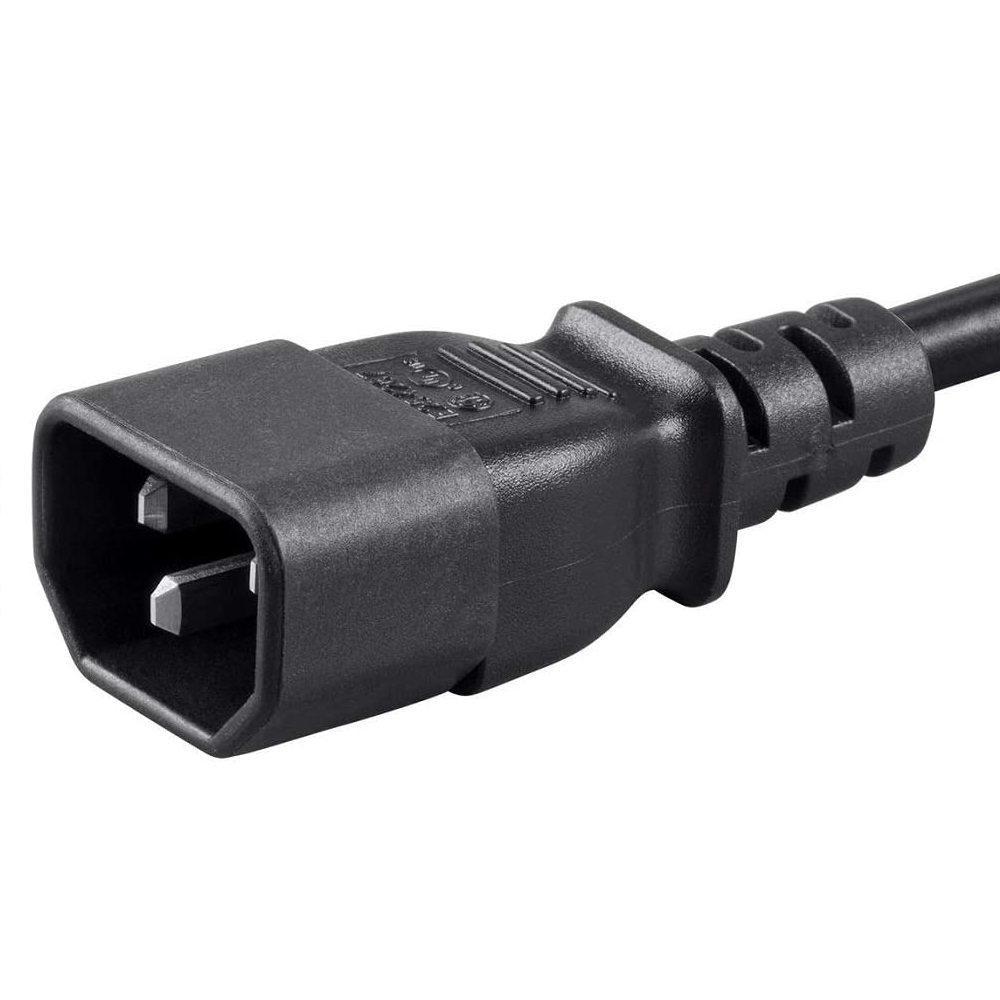 Cable de alimentacion C14 macho a C5 hembra 0.35 M Negro