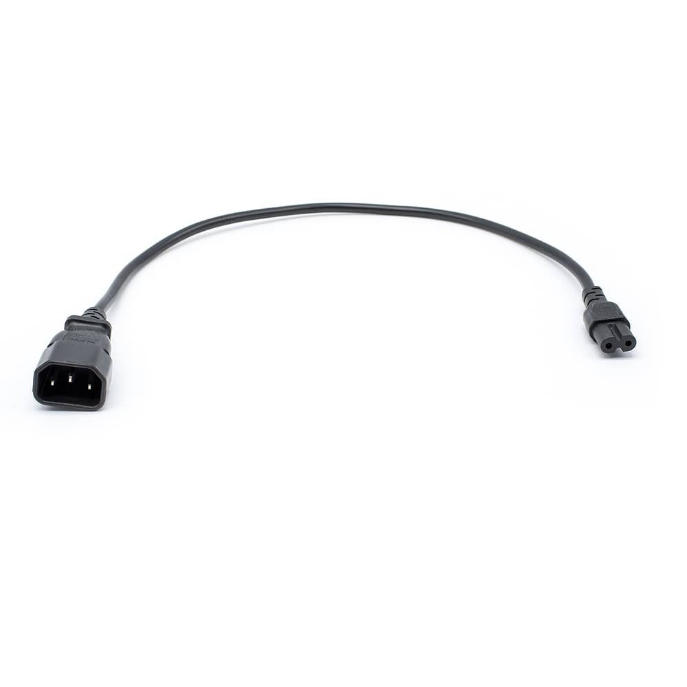 Cable de alimentacion C14 macho a C7 tipo 8 0.50 M Negro