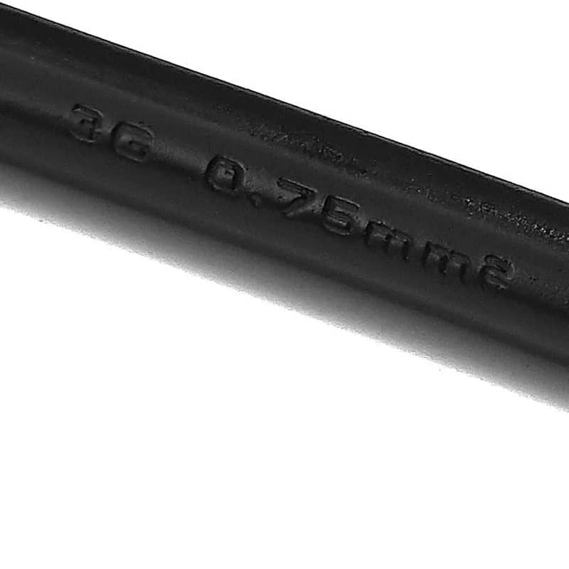 Cable de alimentacion CEE7 recto macho a bornes 3x0.75mm 1.5 M Negro