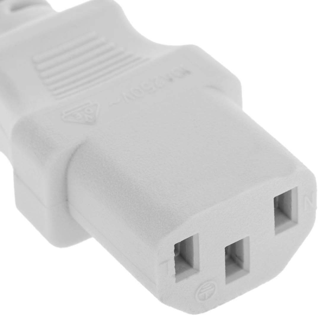 Cable de alimentacion CPU C13 - C14 0.50 M Blanco
