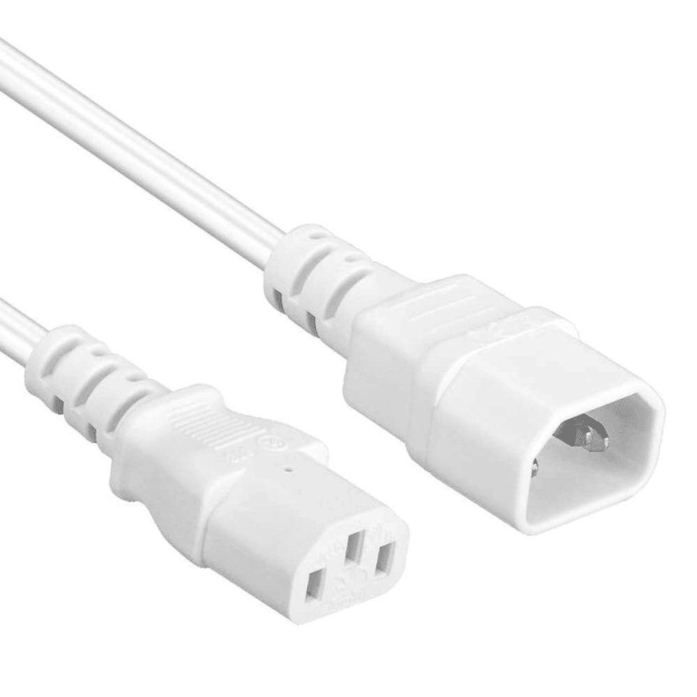 Cable de alimentacion CPU C13 - C14 5 M Blanco