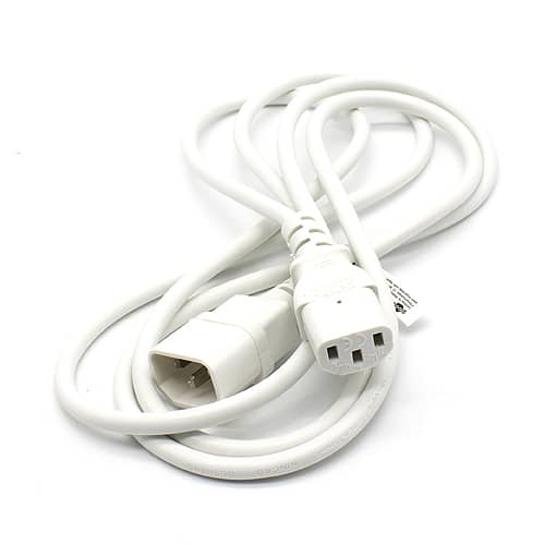 Cable de alimentacion CPU C13 - C14 5 M Blanco