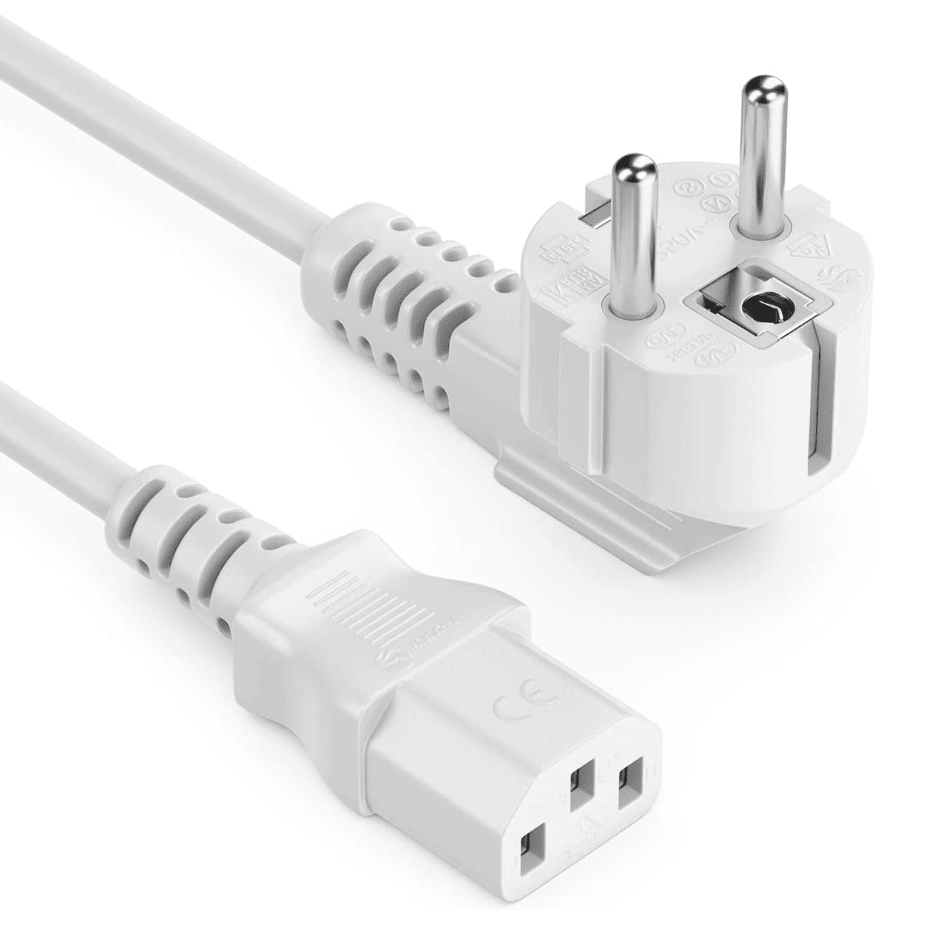 Cable de alimentacion CPU CEE7/M-C13/H 2 M Blanco