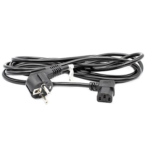 Cable de alimentacion CPU CEE7/M-C13/H acodado 3 M Negro