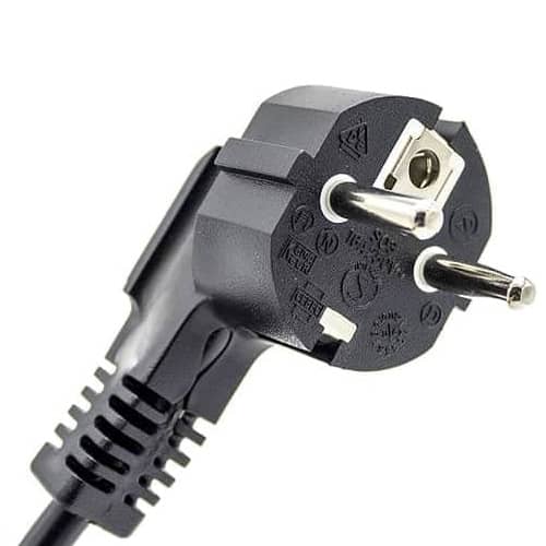 Cable de alimentacion electrico CEE7 macho a bornes 3x1mm 3 M Negro