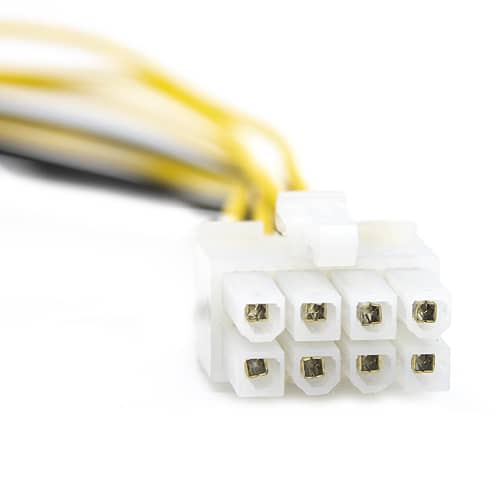 Cable de alimentacion EPS 8 pin macho-hembra 0.30 M Negro
