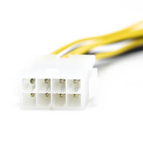 Cable de alimentacion EPS 8 pin macho-hembra 0.30 M Negro