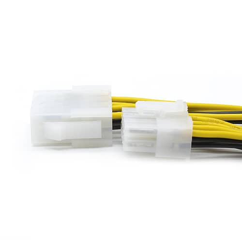 Cable de alimentacion EPS 8 pin macho-hembra 0.30 M Negro