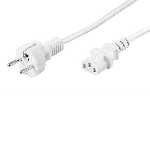 Cable de alimentacion CPU recto CEE7/M-C13/H 2 M Blanco