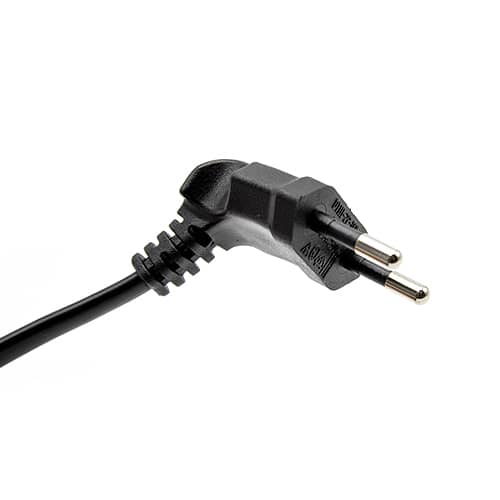 Cable de alimentacion IEC-320 acodado - C7 acodado 0.30 M Negro