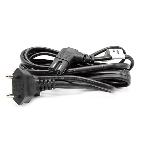 Cable de alimentacion IEC-320 acodado - C7 acodado 0.75 M Negro