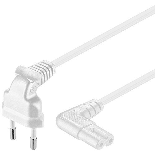 Cable de alimentacion IEC-320 acodado -C7 acodado 2 M Blanco