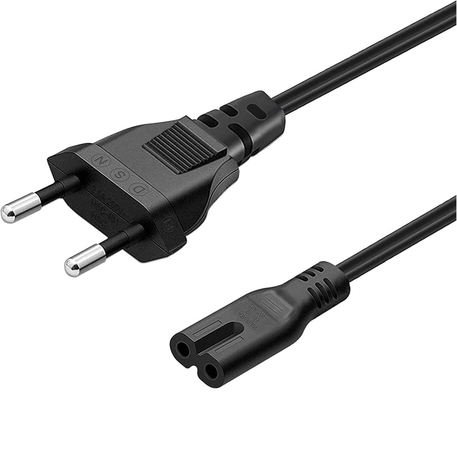 Cable de alimentacion IEC-320-C7 1.5 M Negro