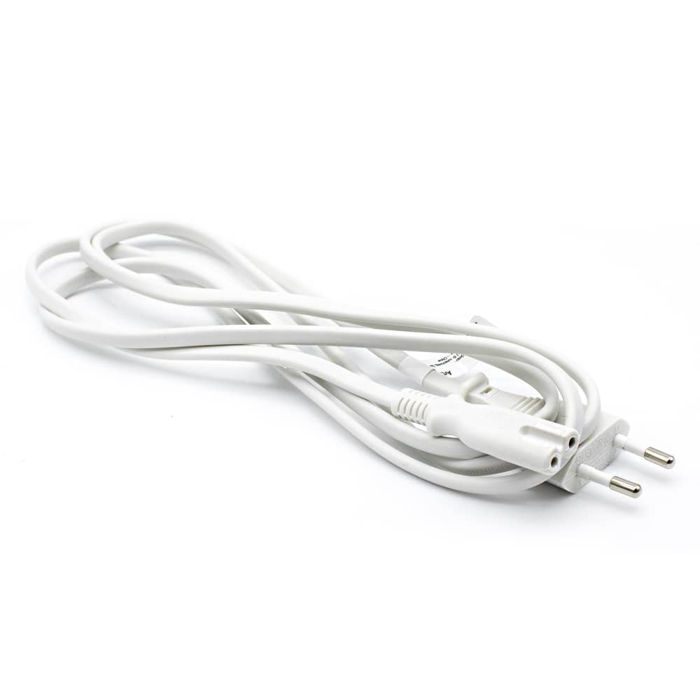 Cable de alimentacion IEC-320-C7 1.8 M Blanco