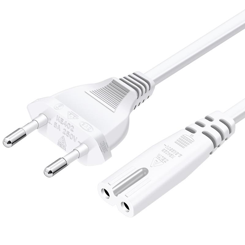 Cable de alimentacion IEC-320-C7 1.8 M Blanco