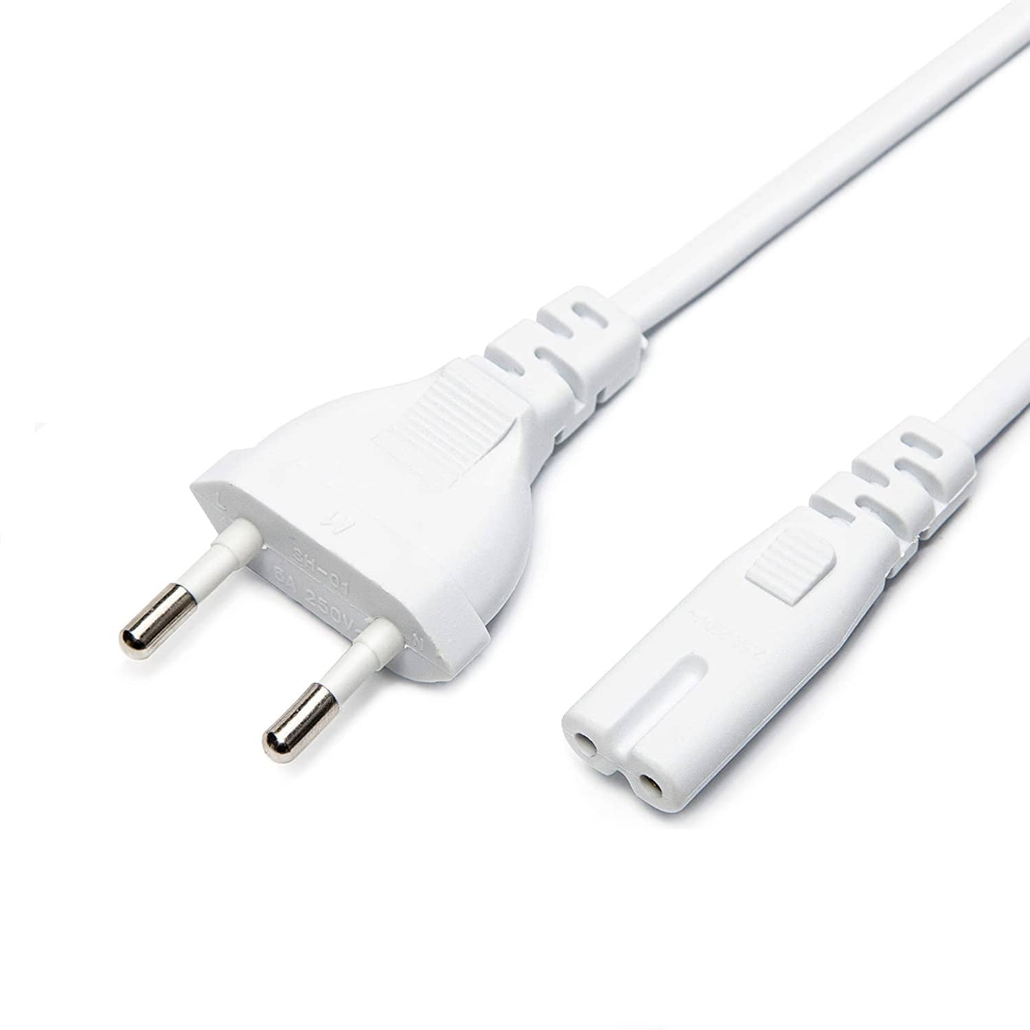 Cable de alimentacion IEC-320-C7 3 M Blanco