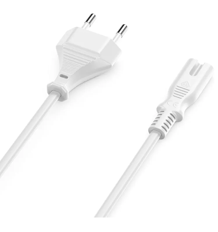Cable de alimentacion IEC-320-C7 5 M Blanco
