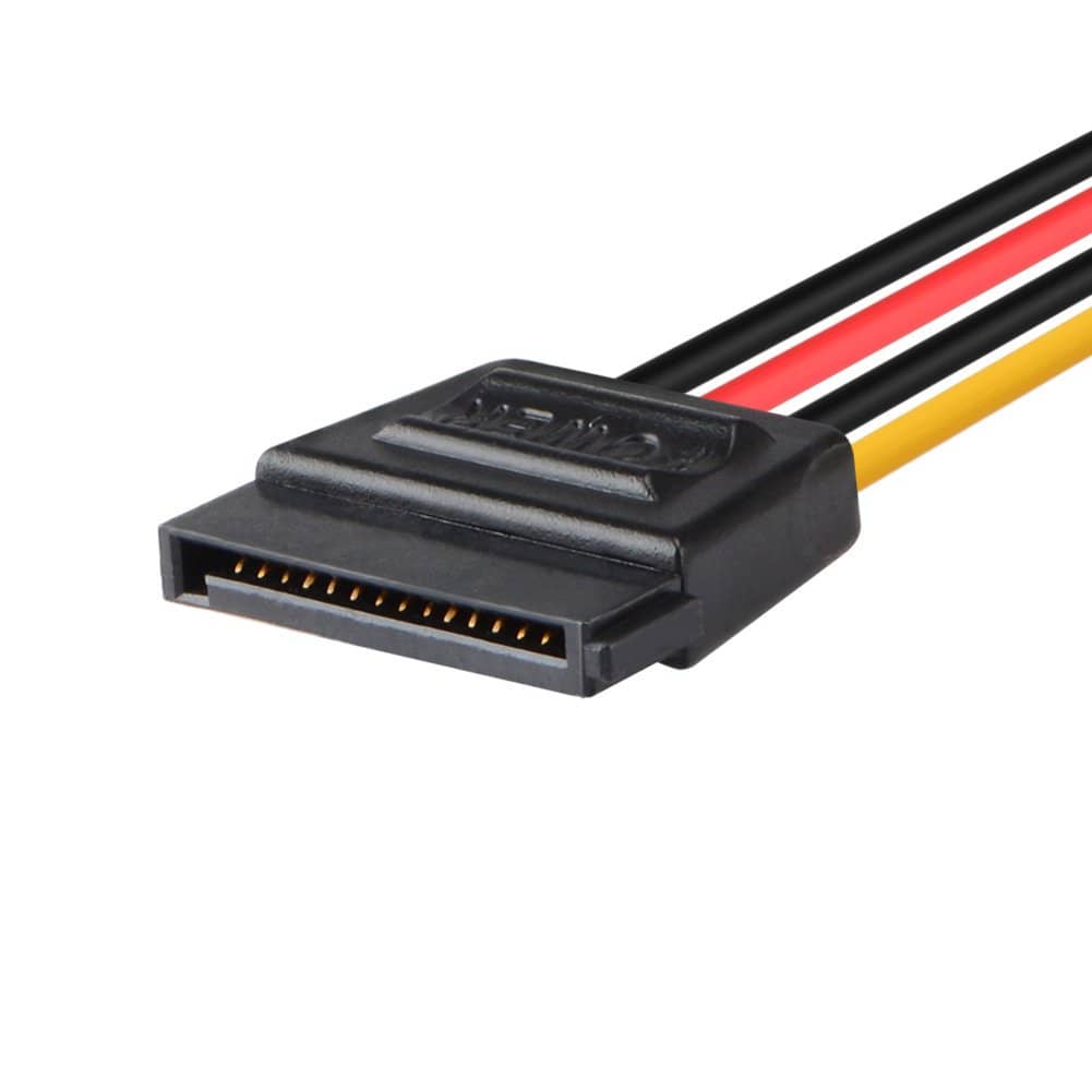 Cable de alimentacion interna Molex 5.25 a Sata 0.15 M Negro