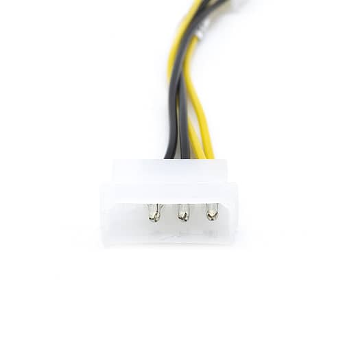 Cable de alimentación interna P4 macho – Molex macho 0.15 M Negro