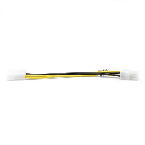 Cable de alimentación interna P4 macho – Molex macho 0.15 M Negro