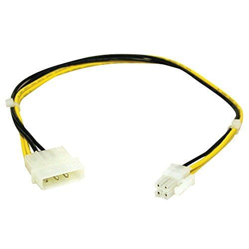 Cable de alimentación interna P4 macho – Molex macho 0.15 M Negro