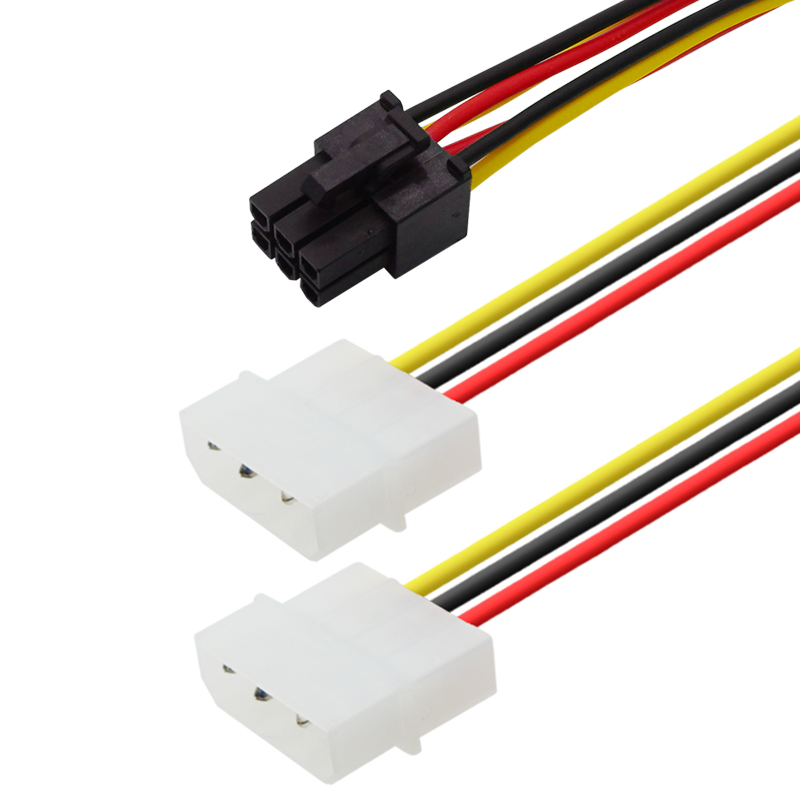 Cable de alimentacion para tarjeta grafica PCI-E 6 pin 0.15 M Multicolor