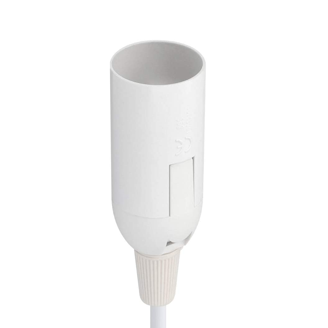 Cable de alimentacion portalamparas E14 con interruptor 2 M Blanco