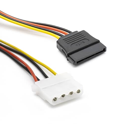 Cable de alimentacion sata macho - sata hembra y molex 0.15 M Multicolor