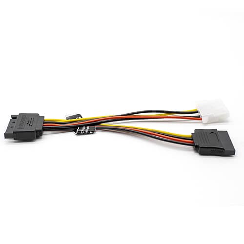 Cable de alimentacion sata macho - sata hembra y molex 0.15 M Multicolor