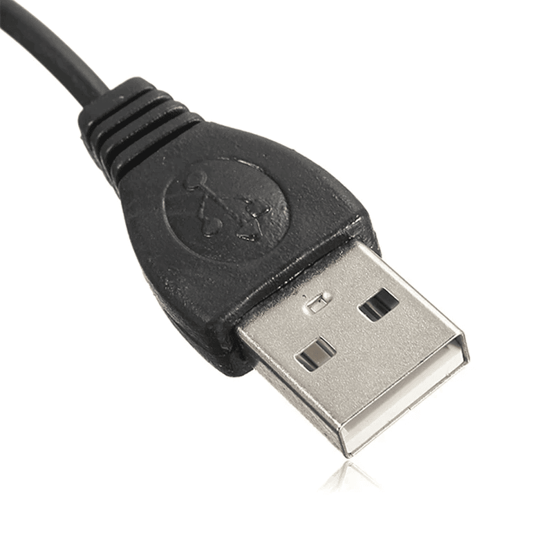 Cable de Alimentacion USB 2.0 a 2.5 mm DC 0.8 M Negro