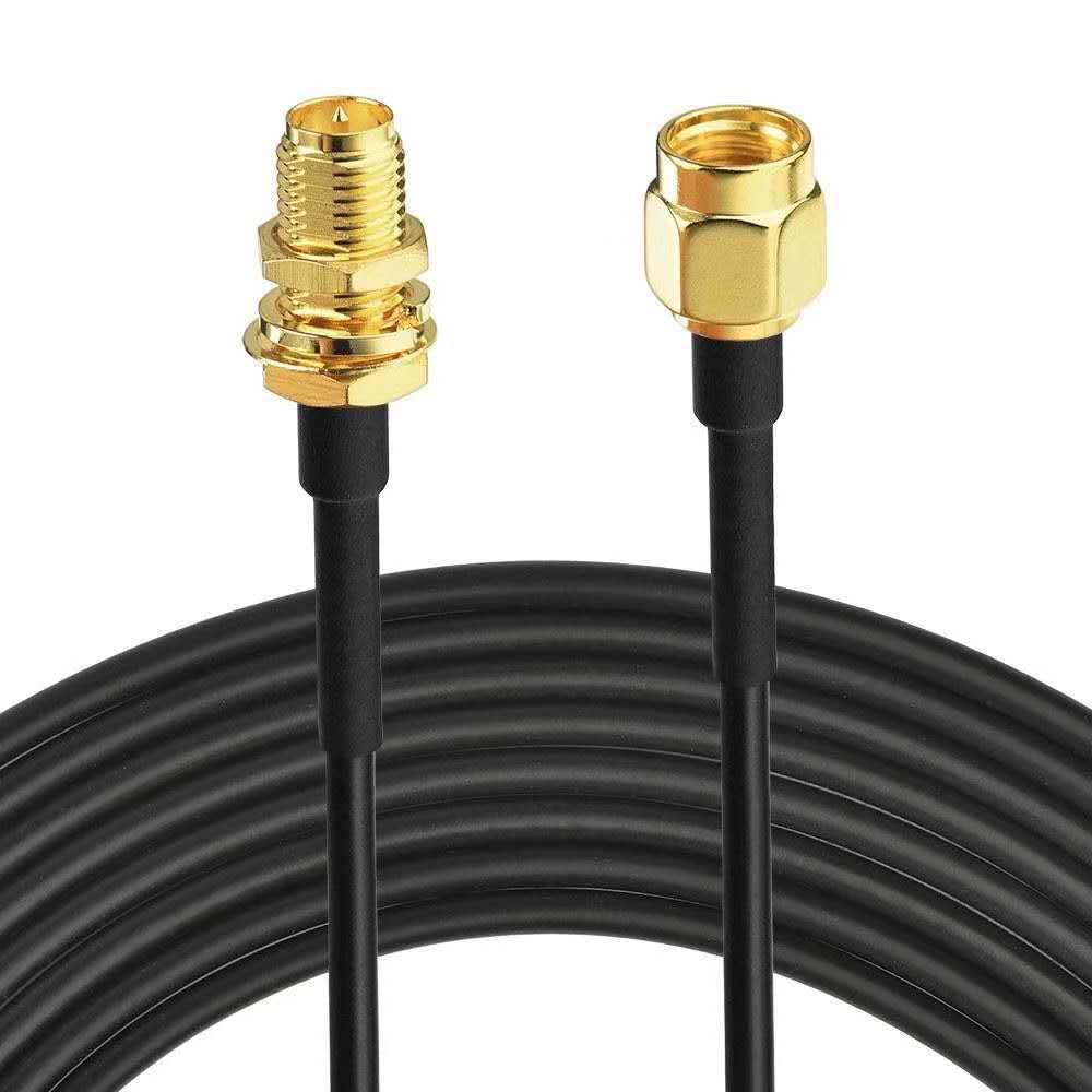 Cable de antena RP-SMA 50 Ohm 1 M Negro