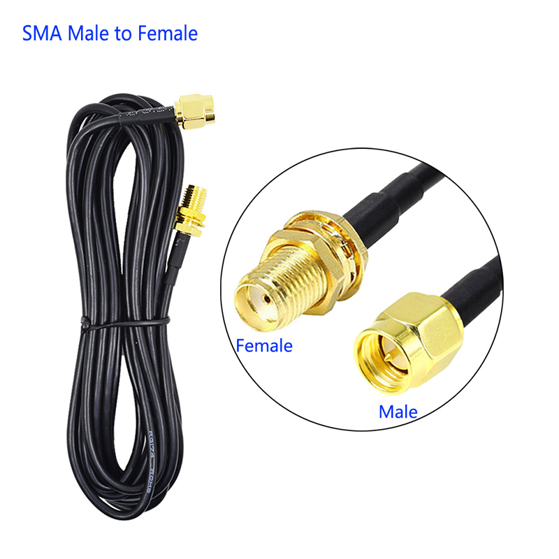 Cable de antena SMA 50 Ohm 1 M Negro