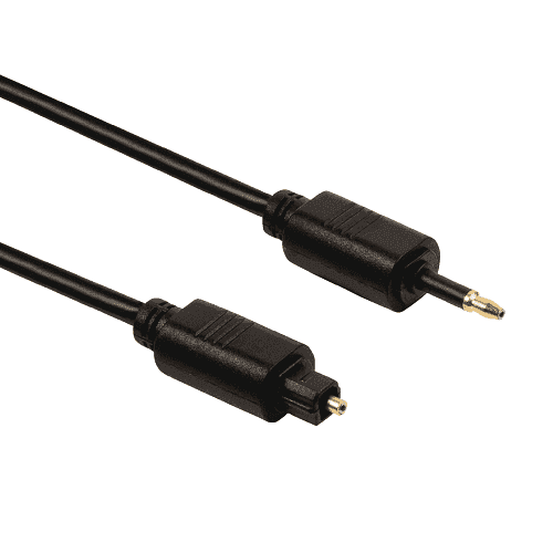 Cable de audio digital Toslink macho - jack 3.5 mm macho 2 M Negro