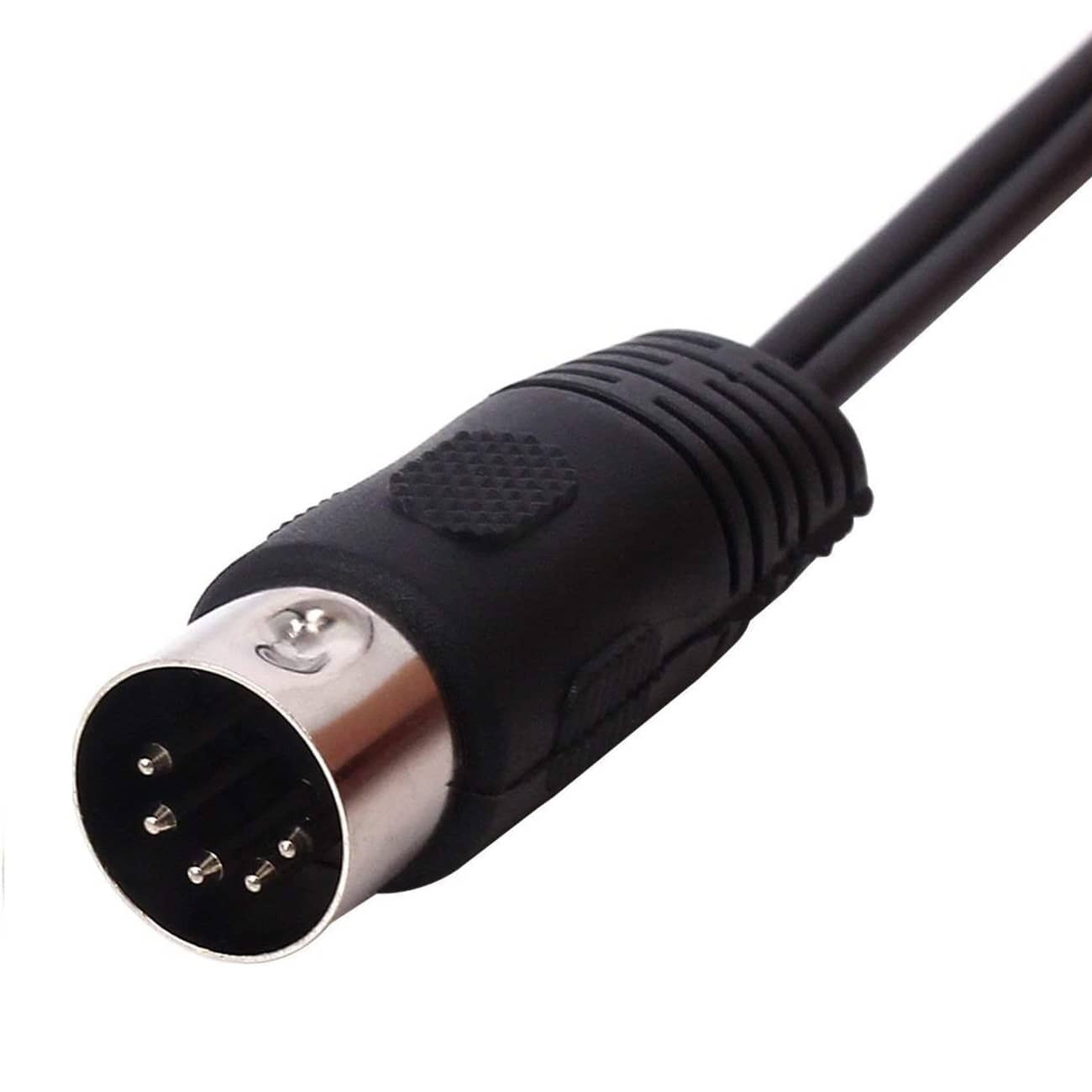 Cable de audio DIN 5 pines - 2x RCA hembra 0.20 M Negro