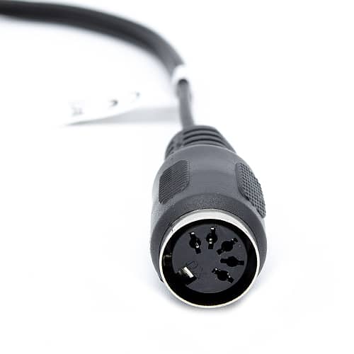 Cable de audio DIN 5 pines hembra a 2x RCA macho 0.20 M Negro