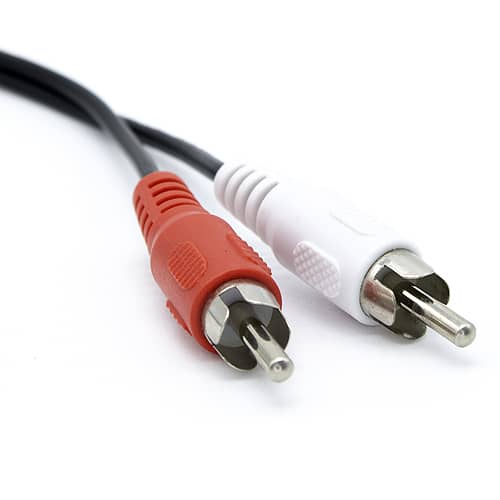 Cable de audio DIN 5 pines hembra a 2x RCA macho 0.20 M Negro