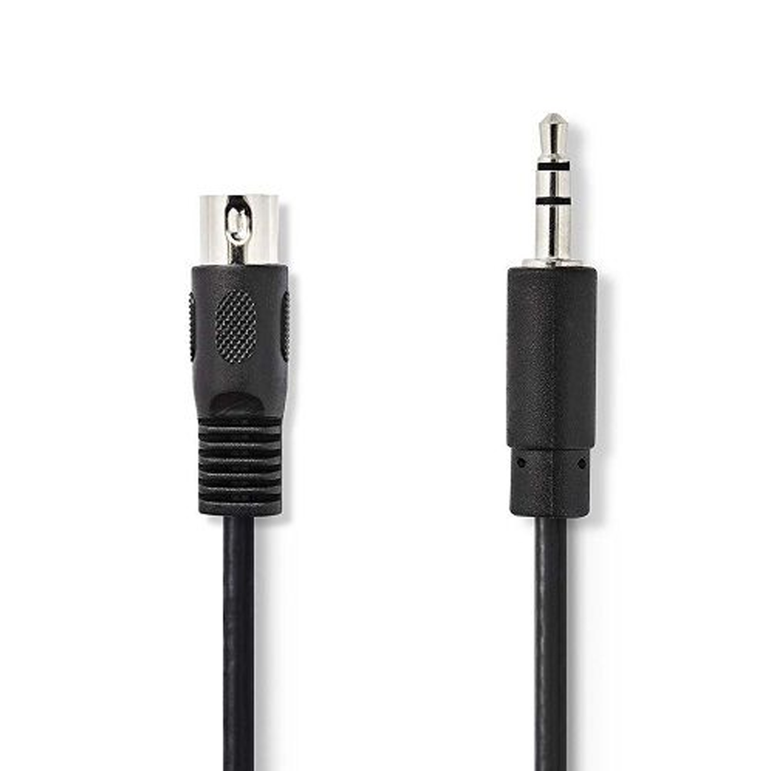 Cable de audio DIN 5 pines - jack 3.5 mm 2 M Negro