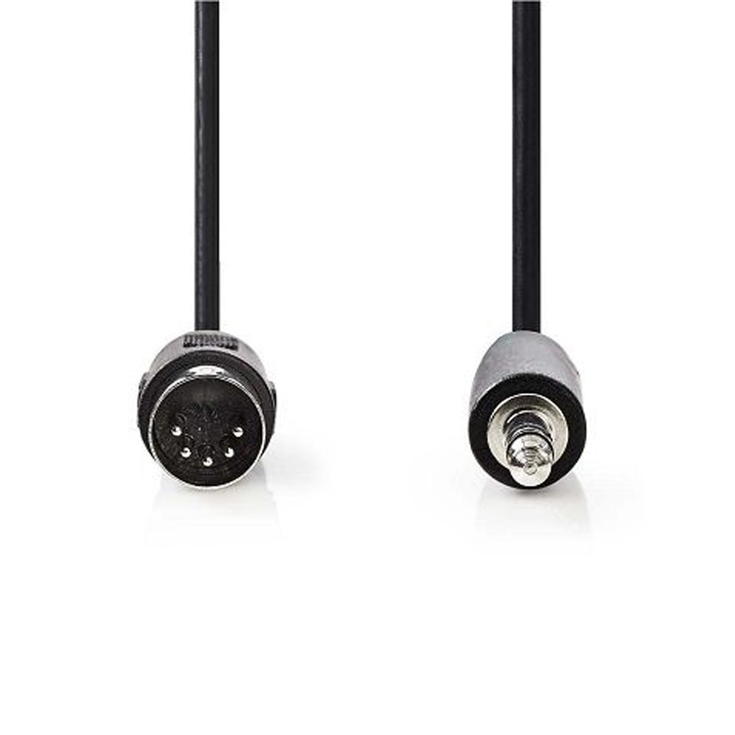 Cable de audio DIN 5 pines - jack 3.5 mm 2 M Negro