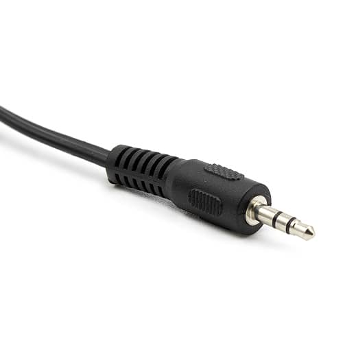 Cable de audio estereo 2xRCA/H-JACK 3.5mm/M 0.25 M Negro