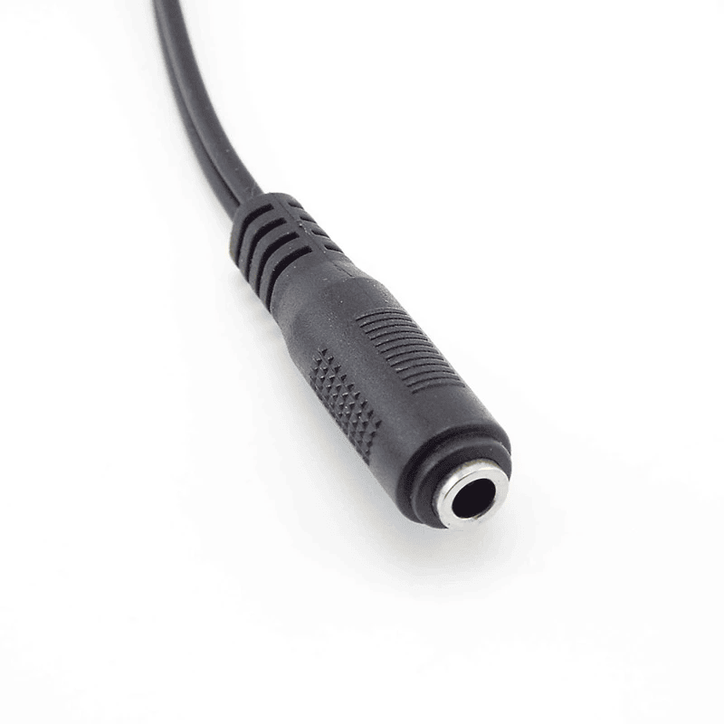Cable de audio estereo 2xRCA/M-JACK 3.5mm/H 0.25 M Negro
