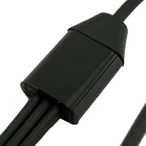 Cable de audio estereo 3x Jack 3.5mm hembra a 3.5mm 4 pin 0.50 M Negro